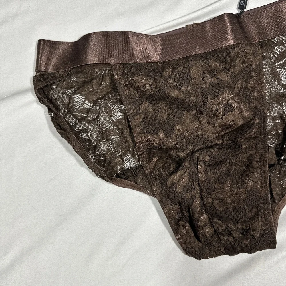 NWT‎ Cosabella [ MENS MEDIUM ] Never Say Never Sports Brief Lace UNO Brown U1941